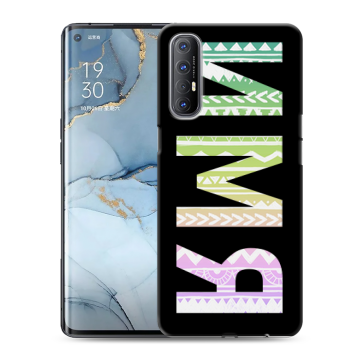 Силиконовый чехол на OPPO Reno3 Pro с принтом ИМЯ