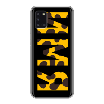 Силиконовый чехол на Samsung Galaxy A31 с принтом ИМЯ