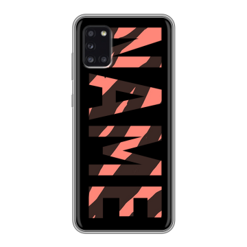 Силиконовый чехол на Samsung Galaxy A31 с принтом NAME