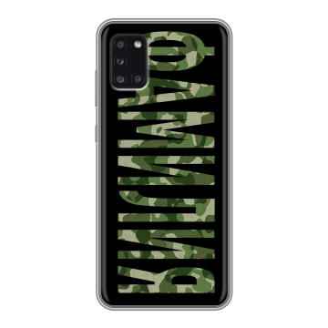 Силиконовый чехол на Samsung Galaxy A31 с принтом ФАМИЛИЯ