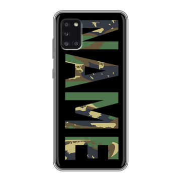 Силиконовый чехол на Samsung Galaxy A31 с принтом NAME