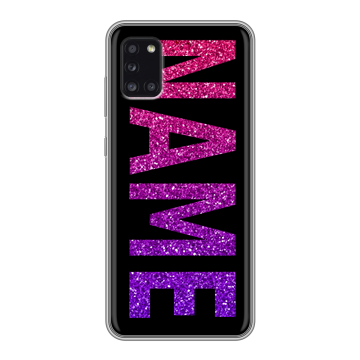 Силиконовый чехол на Samsung Galaxy A31 с принтом NAME