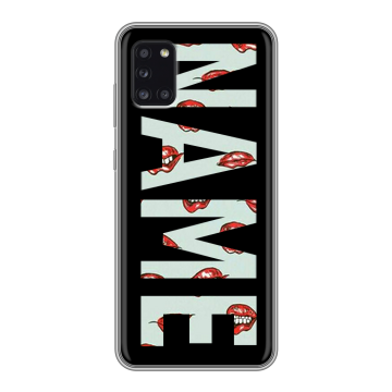 Силиконовый чехол на Samsung Galaxy A31 с принтом NAME
