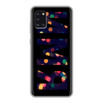 Силиконовый чехол на Samsung Galaxy A31 с принтом ИМЯ