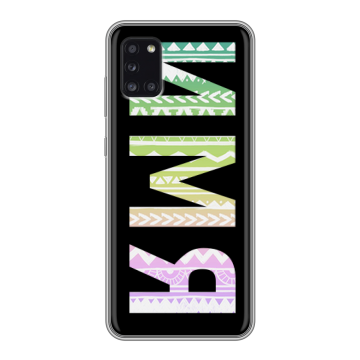 Силиконовый чехол на Samsung Galaxy A31 с принтом ИМЯ