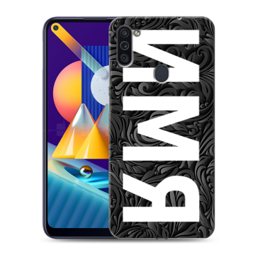 Силиконовый чехол на Samsung Galaxy M11 с принтом ИМЯ