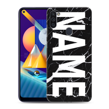 Силиконовый чехол на Samsung Galaxy M11 с принтом NAME