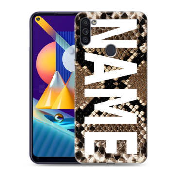 Силиконовый чехол на Samsung Galaxy M11 с принтом NAME