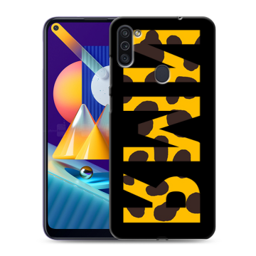 Силиконовый чехол на Samsung Galaxy M11 с принтом ИМЯ