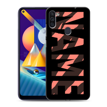 Силиконовый чехол на Samsung Galaxy M11 с принтом NAME