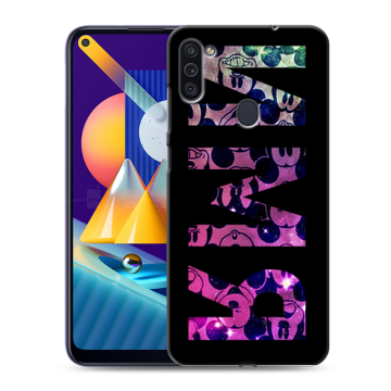 Силиконовый чехол на Samsung Galaxy M11 с принтом ИМЯ
