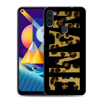 Силиконовый чехол на Samsung Galaxy M11 с принтом NAME
