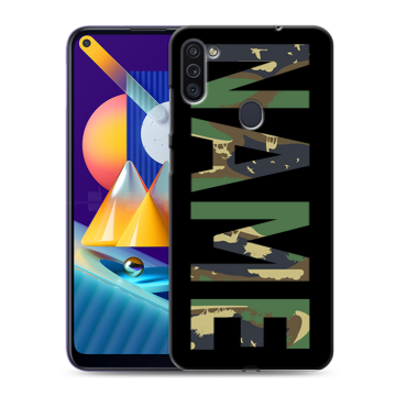 Силиконовый чехол на Samsung Galaxy M11 с принтом NAME
