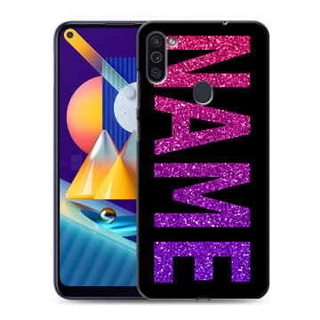 Силиконовый чехол на Samsung Galaxy M11 с принтом NAME