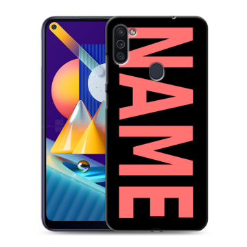 Силиконовый чехол на Samsung Galaxy M11 с принтом NAME