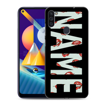Силиконовый чехол на Samsung Galaxy M11 с принтом NAME