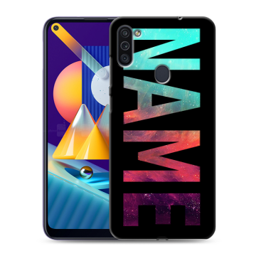 Силиконовый чехол на Samsung Galaxy M11 с принтом NAME