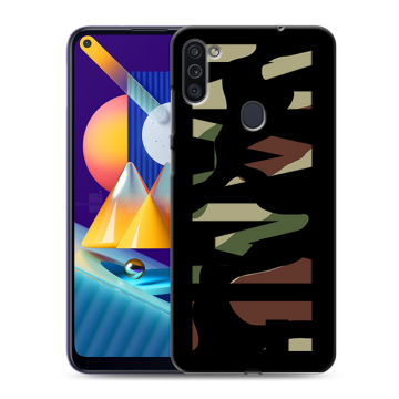Силиконовый чехол на Samsung Galaxy M11 с принтом NAME