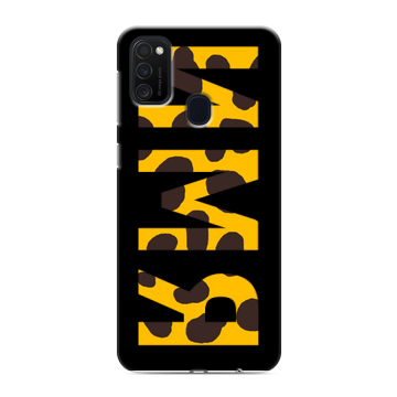 Силиконовый чехол на Samsung Galaxy M21 с принтом ИМЯ