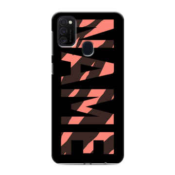 Силиконовый чехол на Samsung Galaxy M21 с принтом NAME