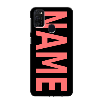 Силиконовый чехол на Samsung Galaxy M21 с принтом NAME