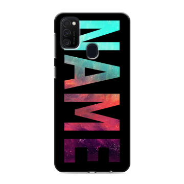 Силиконовый чехол на Samsung Galaxy M21 с принтом NAME