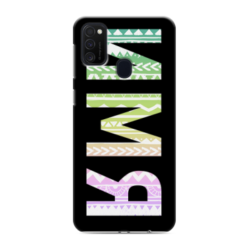 Силиконовый чехол на Samsung Galaxy M21 с принтом ИМЯ