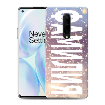 Силиконовый чехол на OnePlus 8 с принтом ФАМИЛИЯ