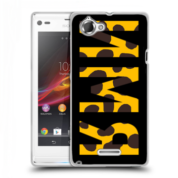 Силиконовый чехол на Sony Xperia L с принтом ИМЯ