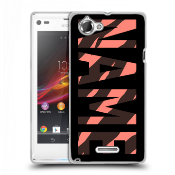 Силиконовый чехол на Sony Xperia L с принтом NAME