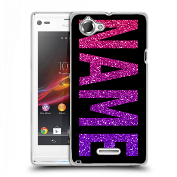 Силиконовый чехол на Sony Xperia L с принтом NAME