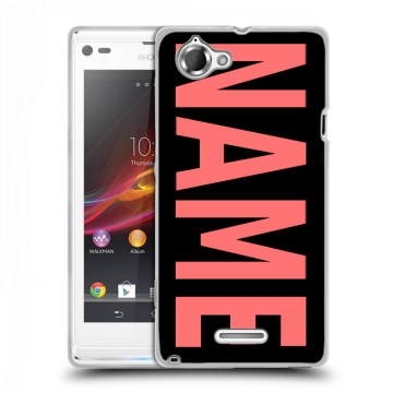 Силиконовый чехол на Sony Xperia L с принтом NAME