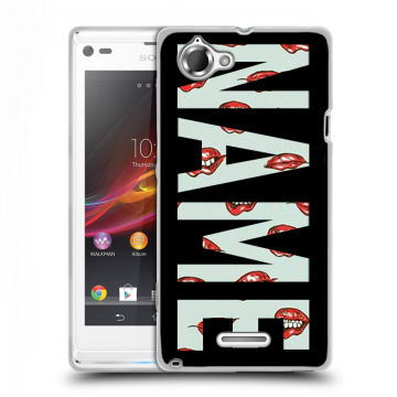 Силиконовый чехол на Sony Xperia L с принтом NAME