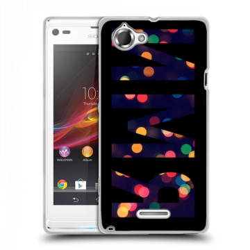 Силиконовый чехол на Sony Xperia L с принтом ИМЯ