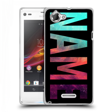 Силиконовый чехол на Sony Xperia L с принтом NAME