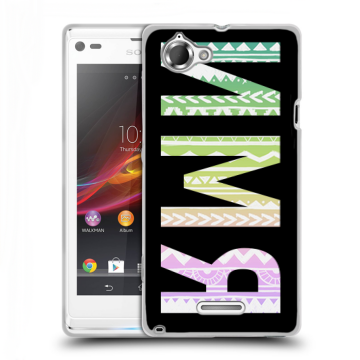 Силиконовый чехол на Sony Xperia L с принтом ИМЯ