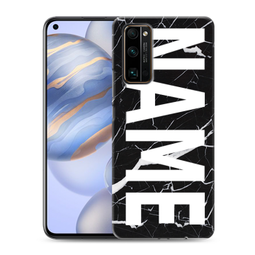 Силиконовый противоударный чехол на Huawei Honor 30 с принтом NAME