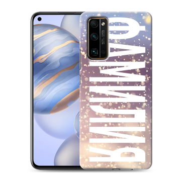 Силиконовый противоударный чехол на Huawei Honor 30 с принтом ФАМИЛИЯ
