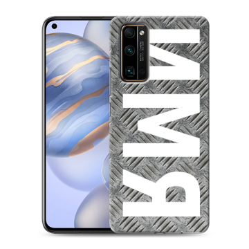 Силиконовый противоударный чехол на Huawei Honor 30 с принтом ИМЯ