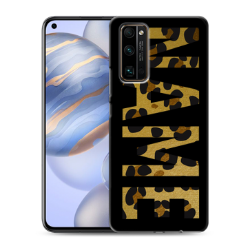 Силиконовый противоударный чехол на Huawei Honor 30 с принтом NAME