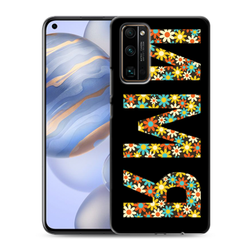 Силиконовый противоударный чехол на Huawei Honor 30 с принтом ИМЯ