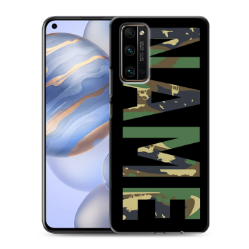 Силиконовый противоударный чехол на Huawei Honor 30 с принтом NAME