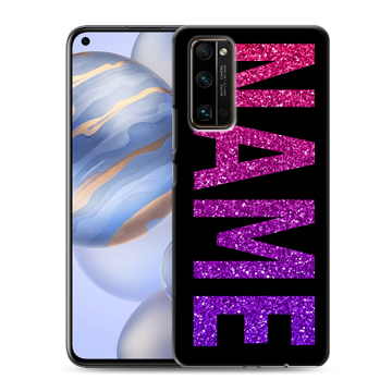 Силиконовый противоударный чехол на Huawei Honor 30 с принтом NAME