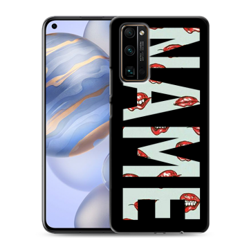 Силиконовый противоударный чехол на Huawei Honor 30 с принтом NAME
