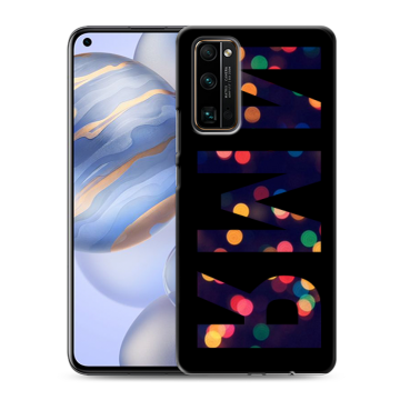Силиконовый противоударный чехол на Huawei Honor 30 с принтом ИМЯ