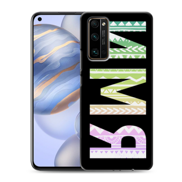 Силиконовый противоударный чехол на Huawei Honor 30 с принтом ИМЯ