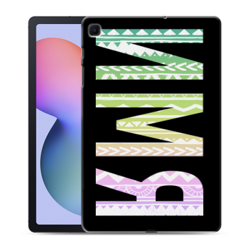 Силиконовый чехол на Samsung Galaxy Tab S6 Lite с принтом ИМЯ