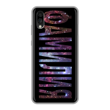 Силиконовый чехол на ZTE Blade A5 (2020) с принтом ФАМИЛИЯ