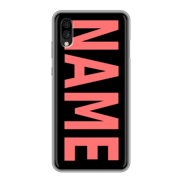 Силиконовый чехол на ZTE Blade A5 (2020) с принтом NAME