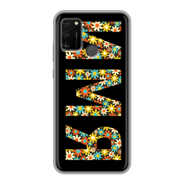 Силиконовый чехол на Huawei Honor 9A с принтом ИМЯ